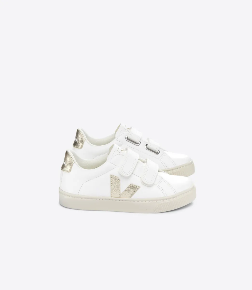 Kids VEJA ESPLAR LEATHER WHITE PLATINE