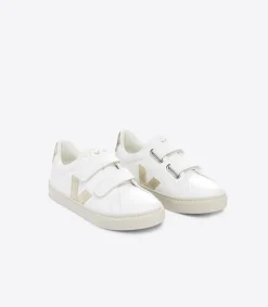 Kids VEJA ESPLAR LEATHER WHITE PLATINE