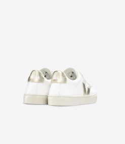Kids VEJA ESPLAR LEATHER WHITE PLATINE