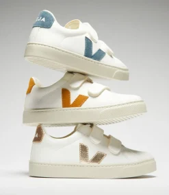 Kids VEJA ESPLAR LEATHER WHITE PLATINE