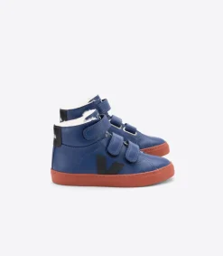 Kids VEJA ESPLAR MID FURED LEATHER COBALT RUST