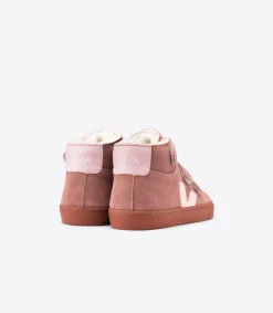 Kids VEJA ESPLAR MID FURED SUEDE DRIED PETAL
