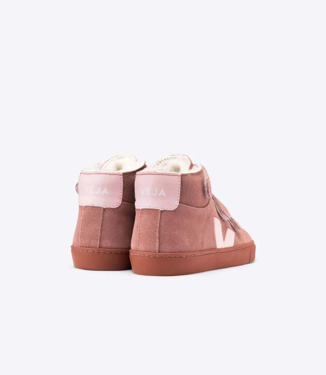 Kids VEJA ESPLAR MID FURED SUEDE DRIED PETAL