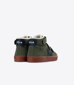 Kids VEJA ESPLAR MID FURED SUEDE MUD NAUTICO