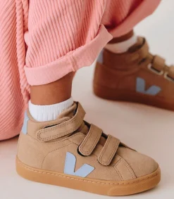 Kids VEJA ESPLAR MID SUEDE DUNE STEEL