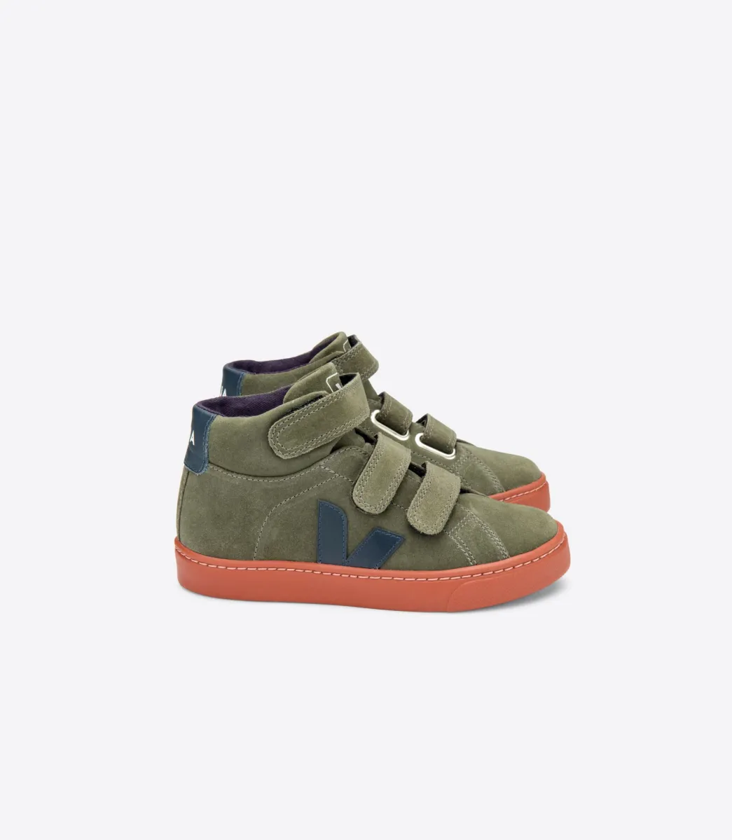 Kids VEJA ESPLAR MID SUEDE MUD NAUTICO RUST SOLE