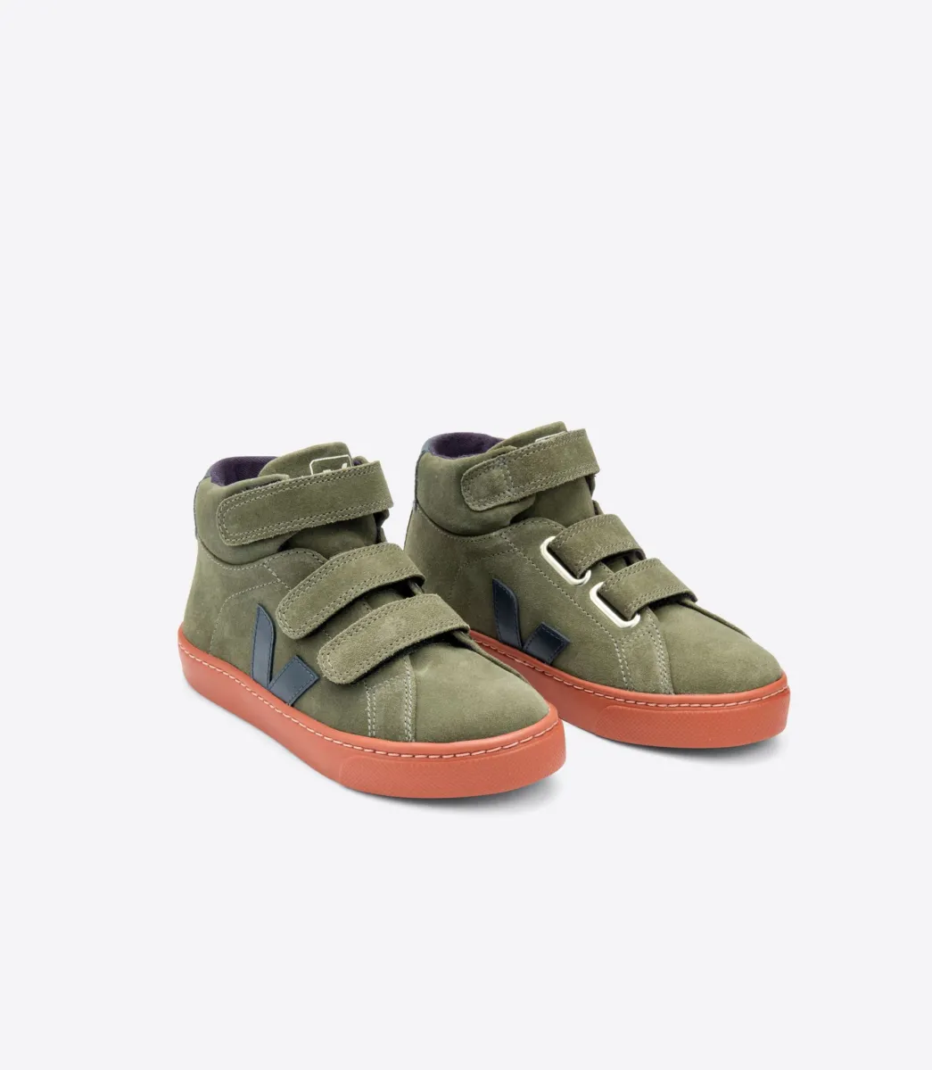 Kids VEJA ESPLAR MID SUEDE MUD NAUTICO RUST SOLE