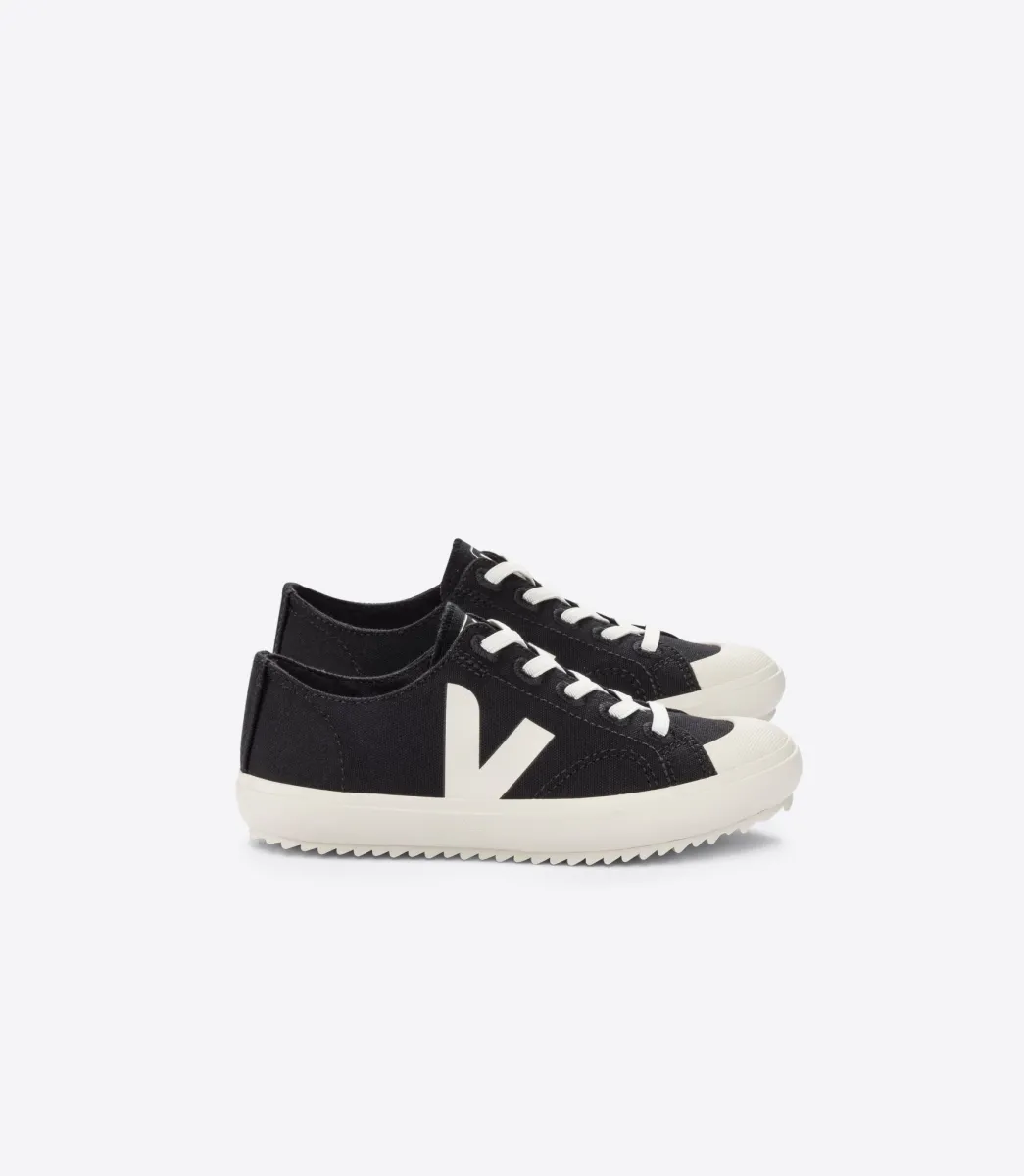 Kids VEJA FLIP ELASTIC LACES CANVAS BLACK PIERRE
