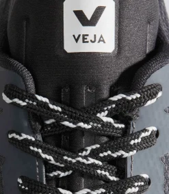 Women VEJA LACES PET BLACK OXFORD GREY