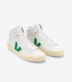 VEJA MINOTAUR LEATHER WHITE EMERAUDE BUTTER