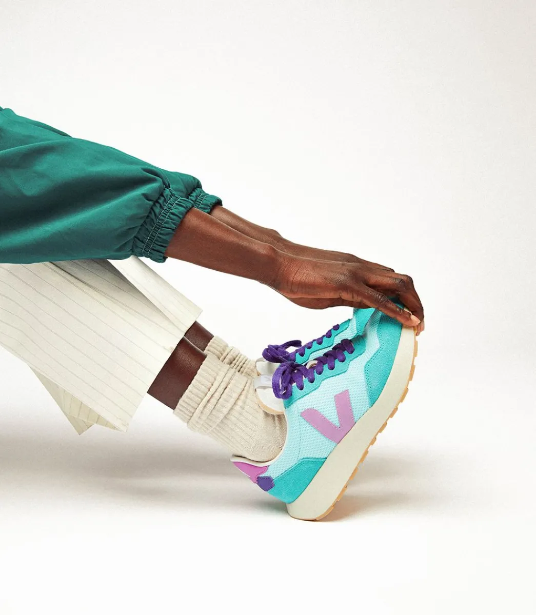 Women VEJA PAULISTANA ALVEOMESH TURQUOISE MULBERRY