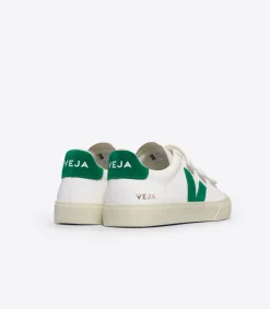 Women VEJA RECIFE LEATHER WHITE EMERAUDE
