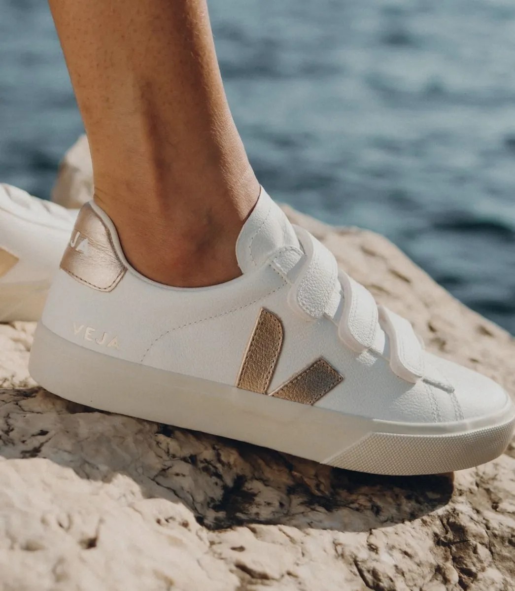 Women VEJA RECIFE LEATHER WHITE PLATINE