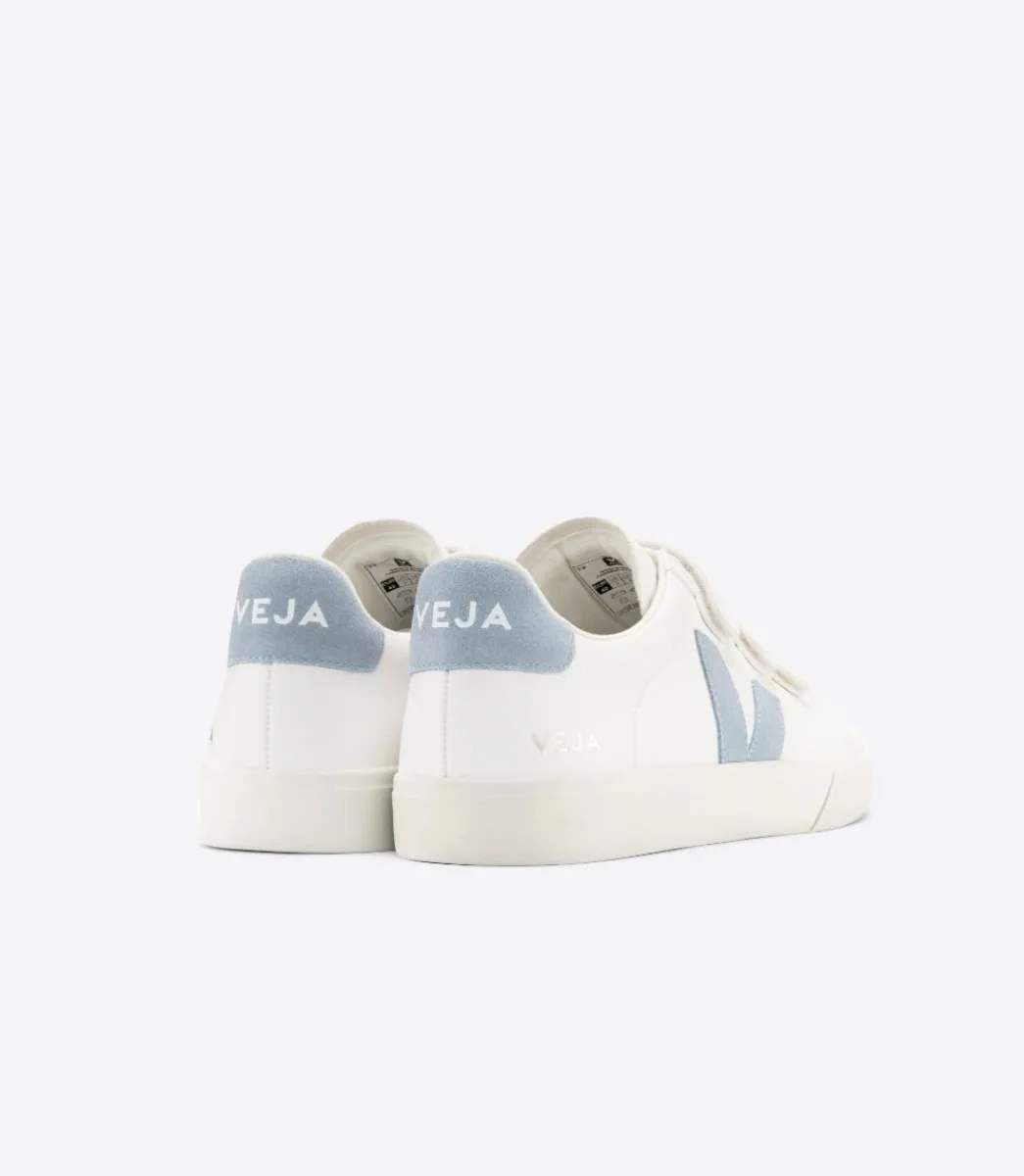 Women VEJA RECIFE LEATHER WHITE STEEL