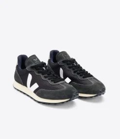 Women VEJA RIO BRANCO ALVEOMESH BLACK WHITE OXFORD GREY