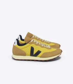 Women VEJA RIO BRANCO ALVEOMESH TONIC BLACK MOUTARDE