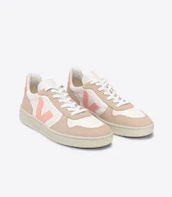 VEJA V-10 ALVEOMESH WHITE BELLINI ALMOND
