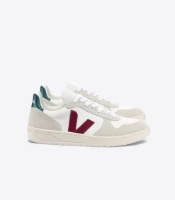 Women VEJA V-10 B-MESH WHITE MARSALA BRITTANY