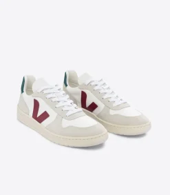 Women VEJA V-10 B-MESH WHITE MARSALA BRITTANY