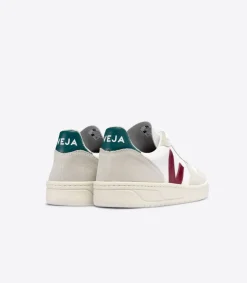 Women VEJA V-10 B-MESH WHITE MARSALA BRITTANY