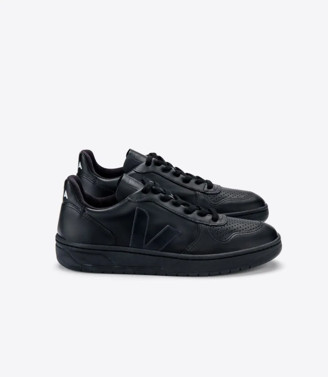 Women VEJA V-10 CWL BLACK BLACK SOLE