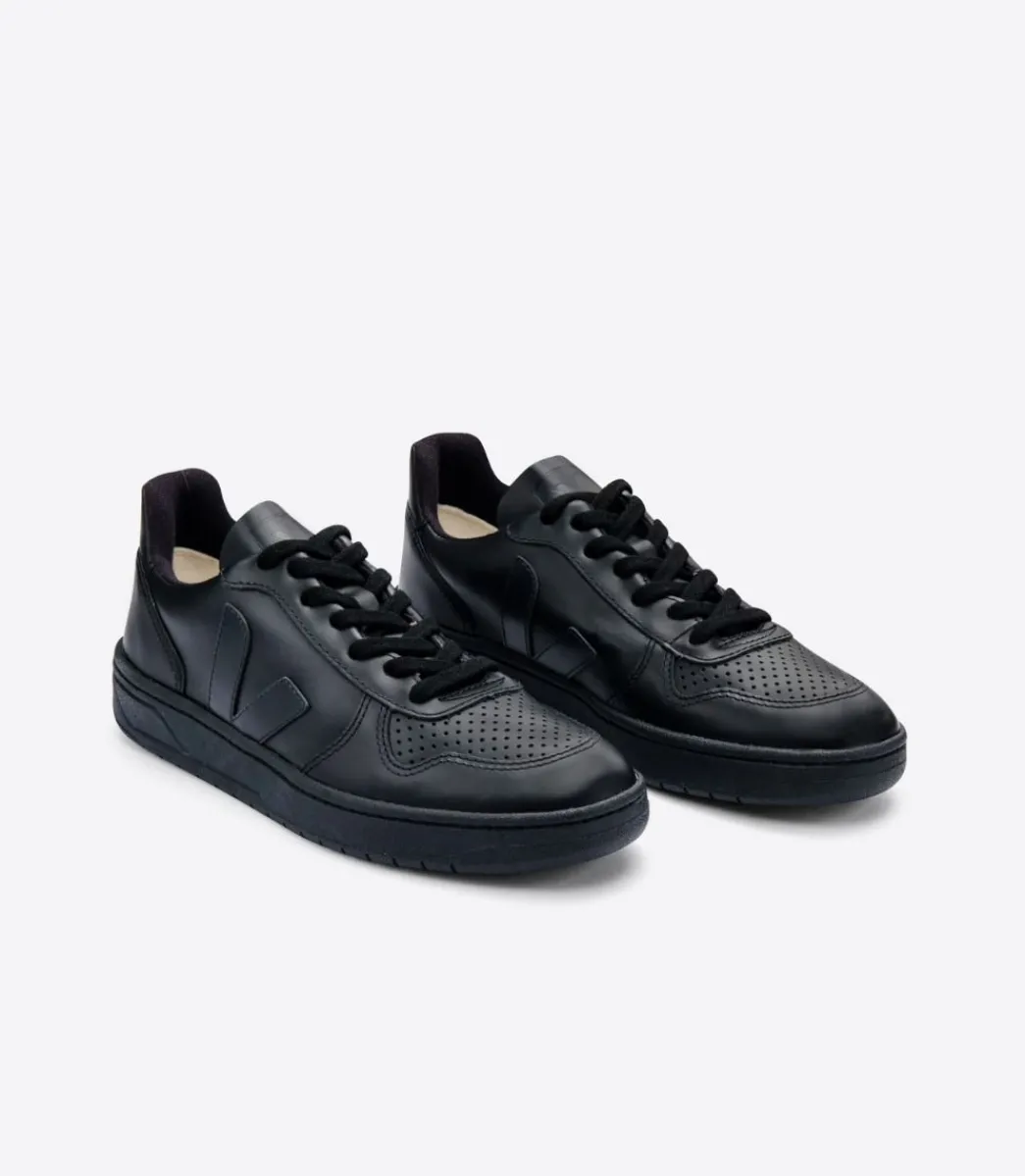 Women VEJA V-10 CWL BLACK BLACK SOLE