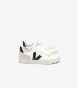 Kids VEJA V-10 CWL WHITE BLACK