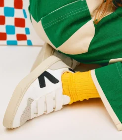Kids VEJA V-10 CWL WHITE BLACK