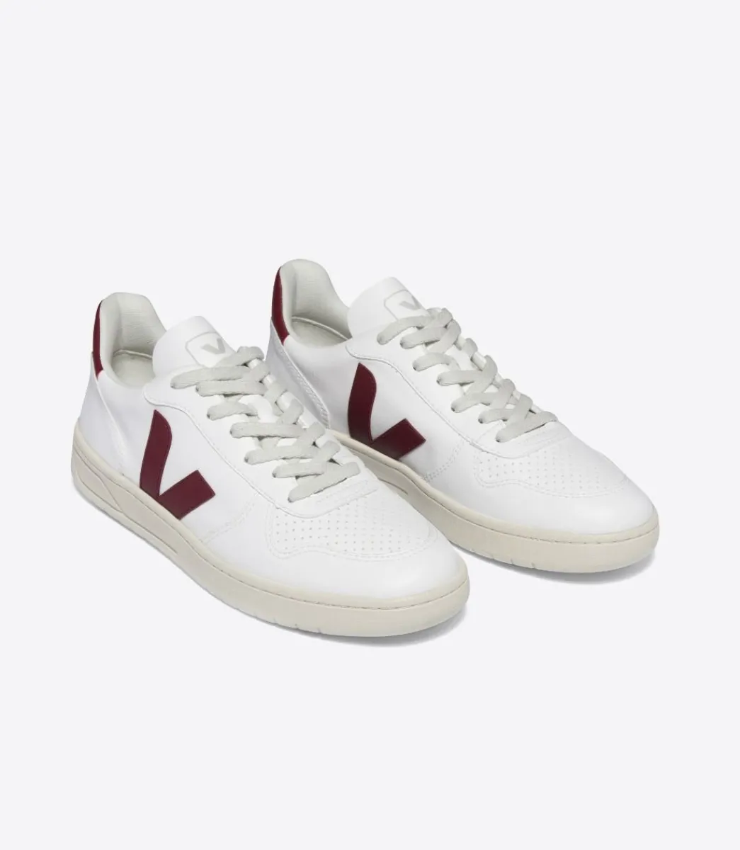 Women VEJA V-10 CWL WHITE MARSALA