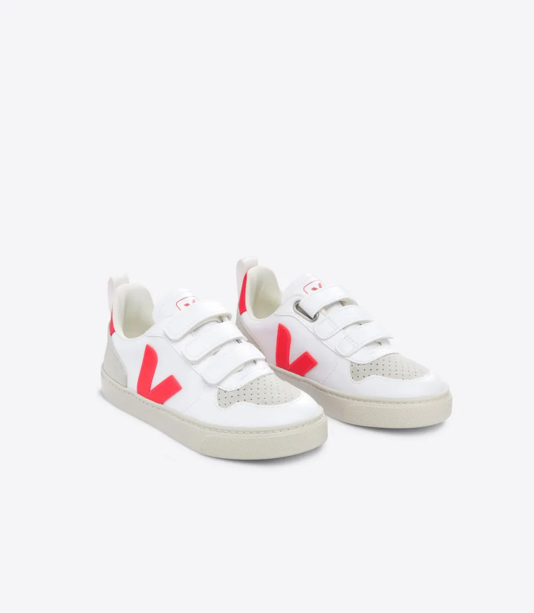 Kids VEJA V-10 CWL WHITE ROSE FLUO