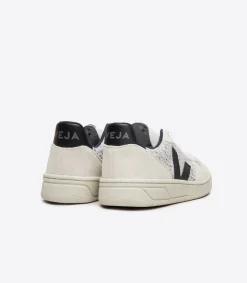 Women VEJA V-10 FLANNEL SNOW BLACK