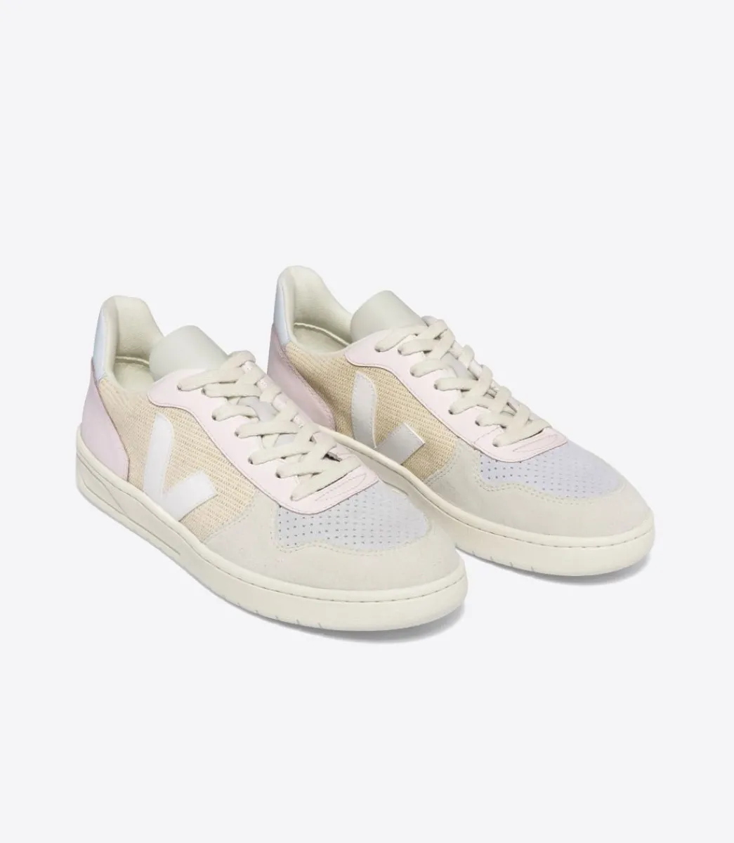 Women VEJA V-10 J-MESH JUTE WHITE MULTICO