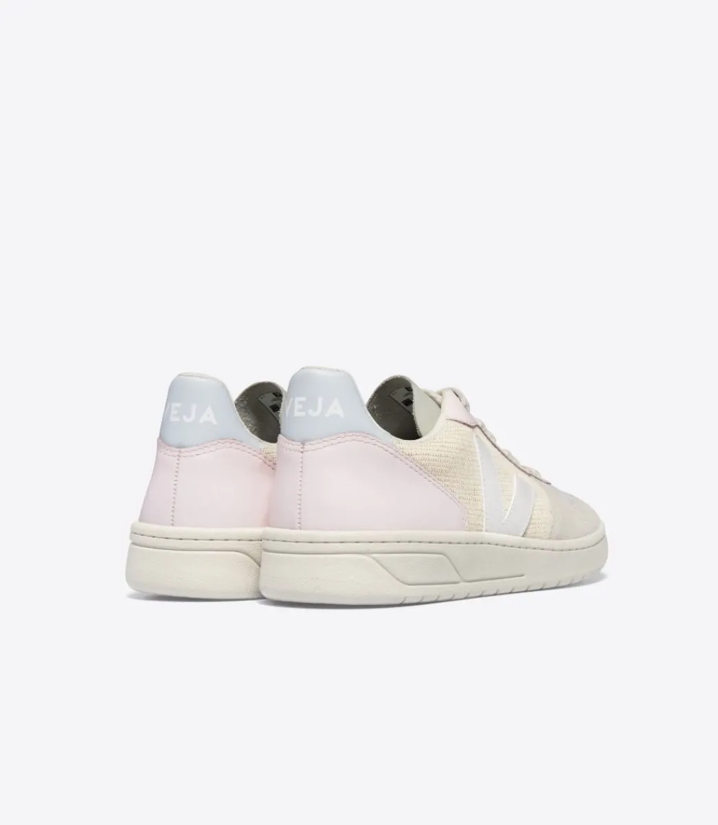 Women VEJA V-10 J-MESH JUTE WHITE MULTICO