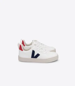Kids VEJA V-10 LACES CWL WHITE COBALT PEKIN