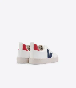 Kids VEJA V-10 LACES CWL WHITE COBALT PEKIN