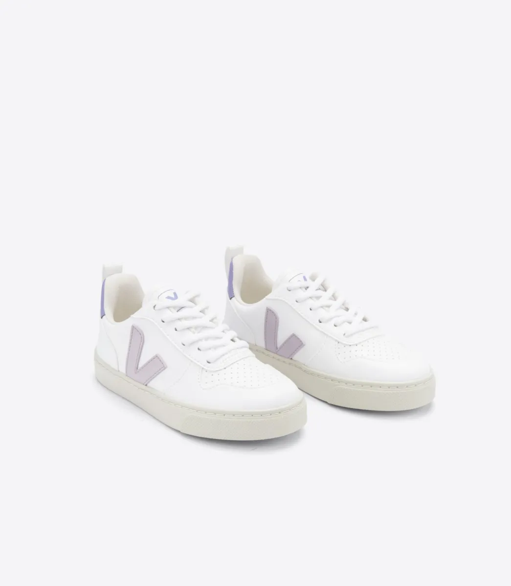 Kids VEJA V-10 LACES CWL WHITE PARME LAVANDE