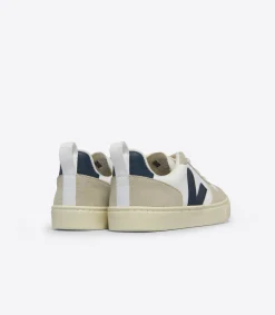 Kids VEJA V-10 LACES LEATHER WHITE NAUTICO ALMOND