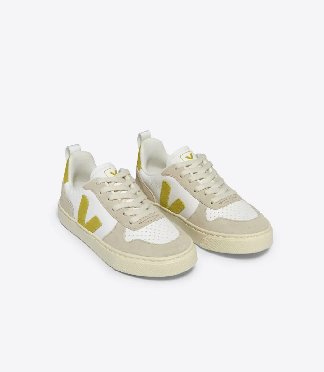 Kids VEJA V-10 LACES WHITE LIQUOR ALMOND