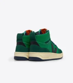 Women VEJA V-95 LEATHER EMERAUDE BLACK