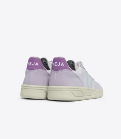 Women VEJA V-10 LEATHER GRAVEL MENTHOL PARME
