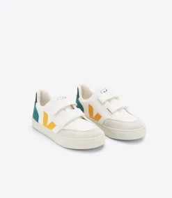 Kids VEJA V-12 LEATHER MULTICO BRITTANY
