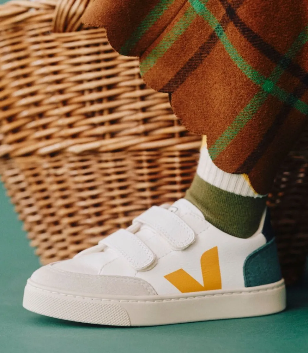 Kids VEJA V-12 LEATHER MULTICO BRITTANY