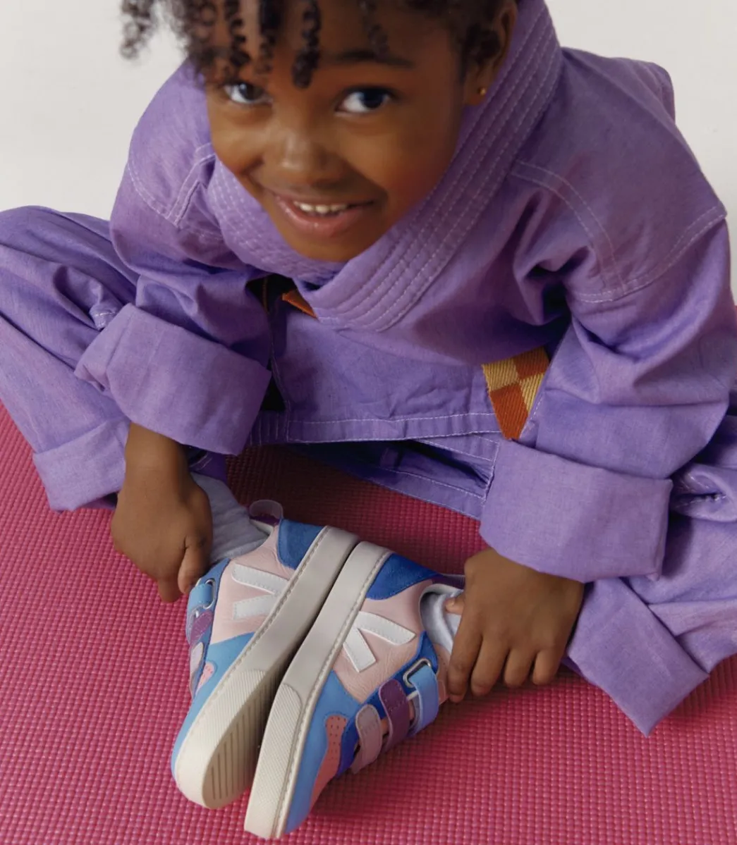 Kids VEJA V-10 LEATHER MULTICO PETALE WHITE