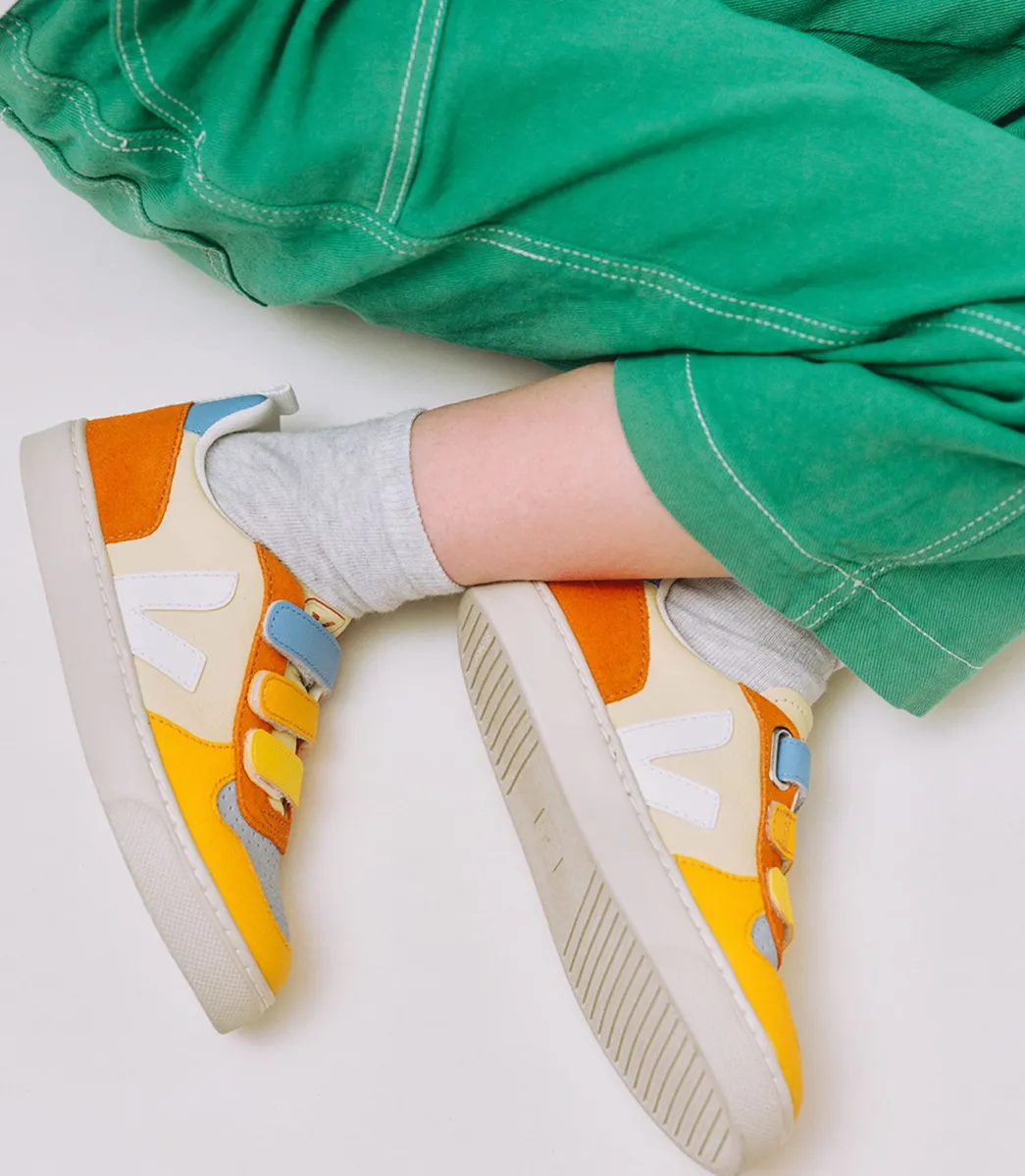 Kids VEJA V-10 LEATHER MULTICO SUN
