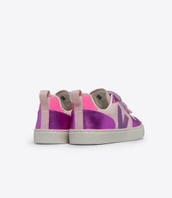 Kids VEJA V-10 LEATHER PETALE MULTICO COSMOS