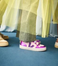 Kids VEJA V-10 LEATHER PETALE MULTICO COSMOS