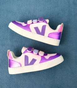 Kids VEJA V-10 LEATHER PETALE MULTICO COSMOS
