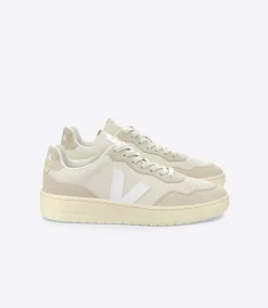 Women VEJA V-90 LEATHER PIERRE WHITE
