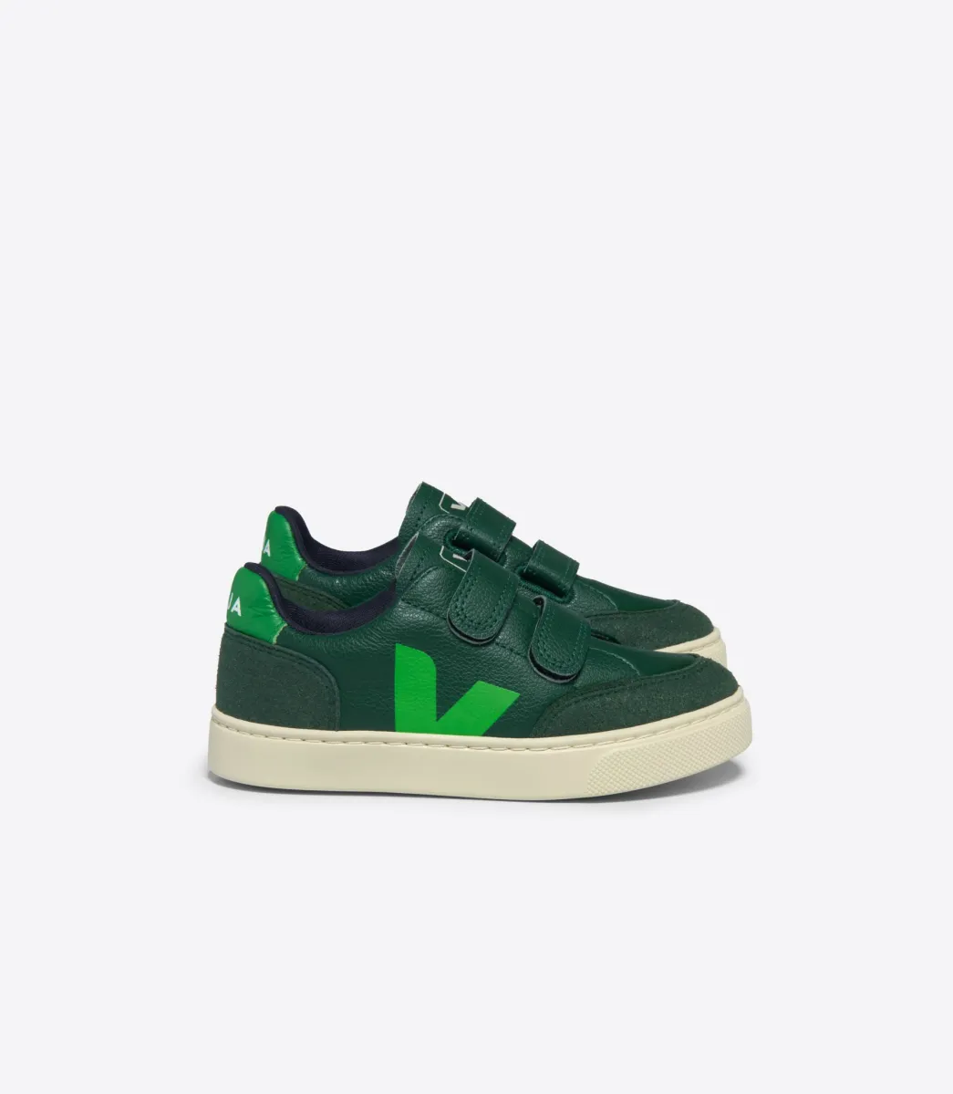 Kids VEJA V-12 LEATHER POKER ABSINTHE