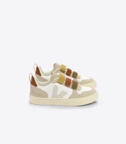 Kids VEJA V-10 LEATHER X BONPOINT MULTICO ALMOND